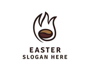 Doodle - Fire Coffee Bean Roaster logo design