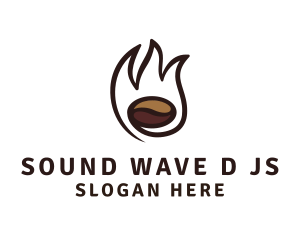 Brew - Fire Coffee Bean Roaster logo design