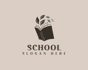 School Leaf Book logo design
