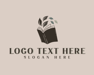 Printing Press - School Leaf Book logo design