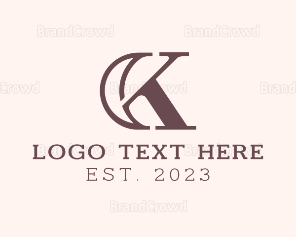 Elegant Letter CK Monogram Logo