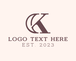 Furniture Designer - Elegant Letter CK Monogram logo design