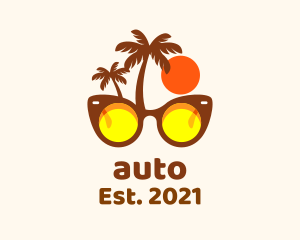 Beach - Summer Fashion Sunglass logo design