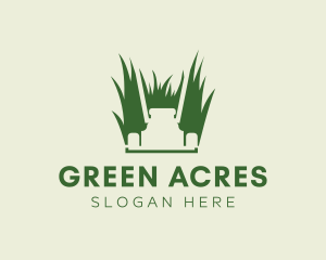 Grassland - Yard Lawn Mower logo design