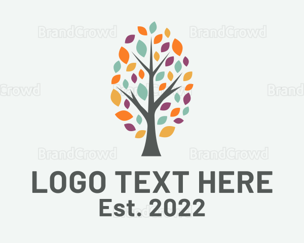 Colorful Eco Tree Logo