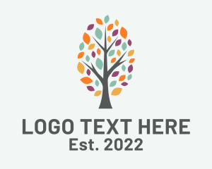Woods - Colorful Eco Tree logo design