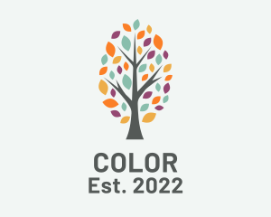 Yoga - Colorful Eco Tree logo design