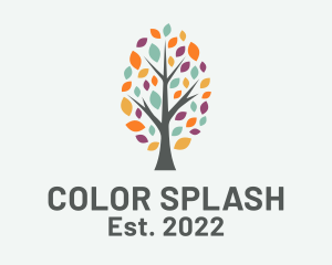 Colorful Eco Tree logo design