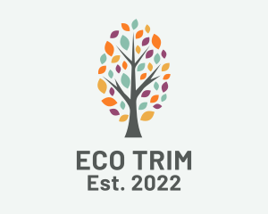 Colorful Eco Tree logo design