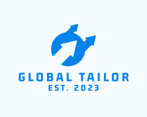 Global Logistics Arrow logo design