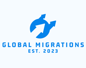 Global Logistics Arrow logo design