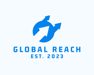 Global Logistics Arrow logo design