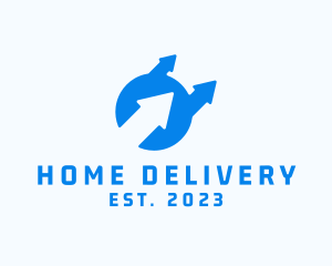 Global Logistics Arrow logo design