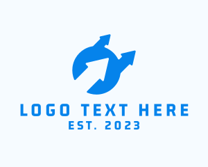 Technology - Global Logistics Arrow logo design