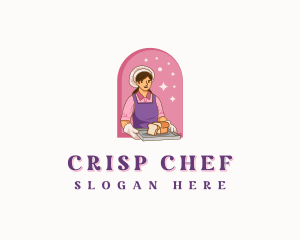 Woman Pastry Baker logo design