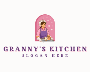 Woman Pastry Baker logo design