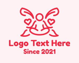 Yogi - Meditating Heart Guru logo design