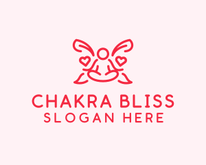 Chakra - Meditating Heart Guru logo design