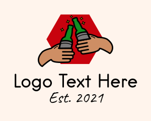 Pub - Hexagon Beer Pub logo design