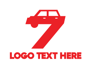 Motor Sports - Automotive Number 7 logo design