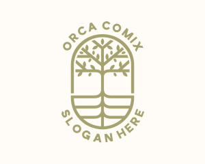 Organic Tree Badge  Logo