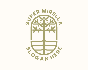 Organic Tree Badge  Logo