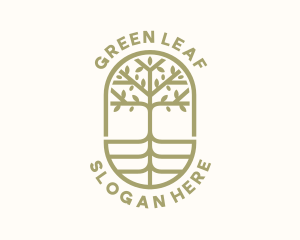 Evergreen - Organic Tree Badge logo design