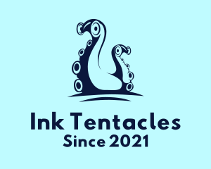 Tentacles - Blue Squid Tentacles logo design