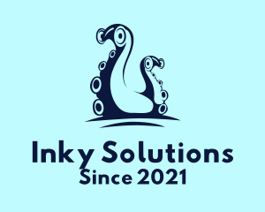 Blue Squid Tentacles  logo design