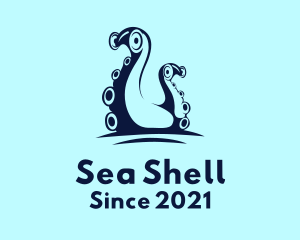 Mollusk - Blue Squid Tentacles logo design