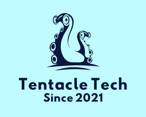 Blue Squid Tentacles  logo design