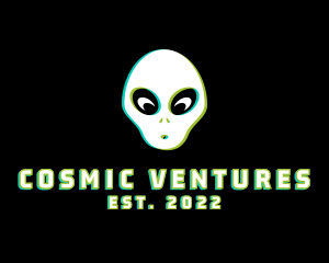 Alien - Gaming Alien Glitch logo design
