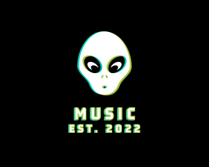 Cyberpunk - Gaming Alien Glitch logo design