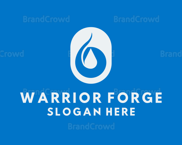 Simple Water Droplet Logo