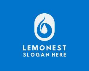 Simple Water Droplet Logo