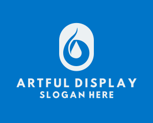 Simple Water Droplet logo design