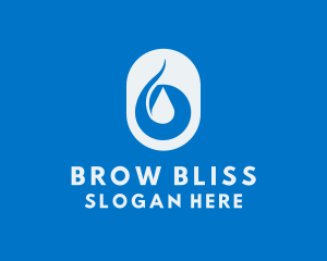 Simple Water Droplet logo design