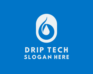 Simple Water Droplet logo design