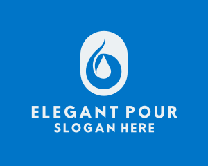 Simple Water Droplet logo design