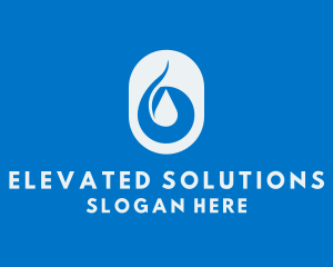 Simple Water Droplet logo design