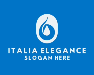 Simple Water Droplet logo design