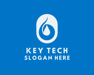 Simple Water Droplet logo design