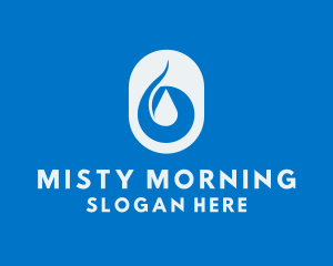 Simple Water Droplet logo design