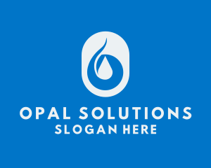 Simple Water Droplet logo design