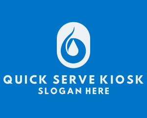 Simple Water Droplet logo design