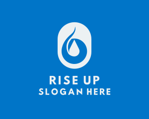 Simple Water Droplet logo design