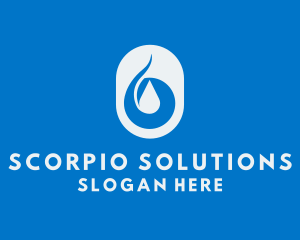 Simple Water Droplet logo design