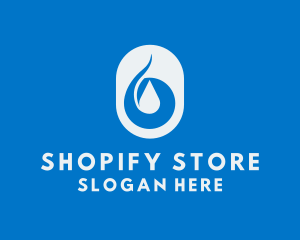 Simple Water Droplet logo design