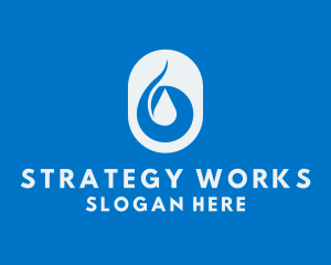 Simple Water Droplet logo design