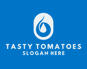 Simple Water Droplet logo design